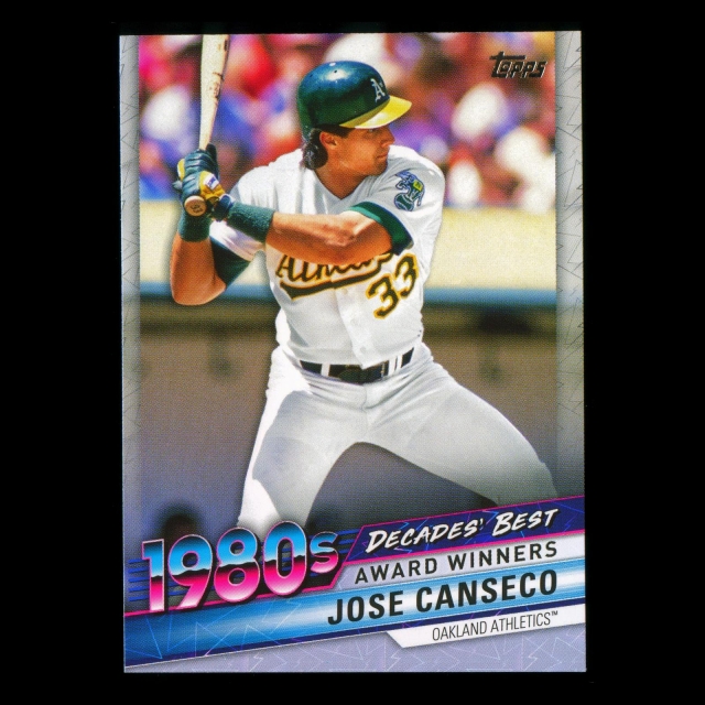 Jose Canseco 2020 Topps Decades' Best Award Winners 1980s Athletics