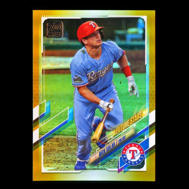 Nick Solak Topps 2021 Future Stars Gold Foil Rangers