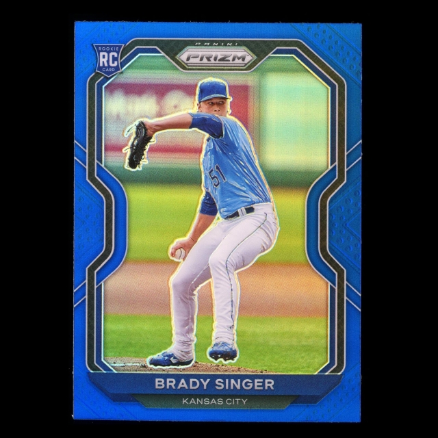 Brady Singer RC 2021 Prizm Blue Rookie Royals