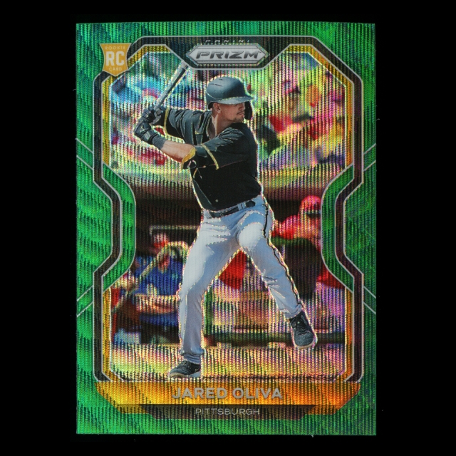 Jared Oliva RC 2021 Prizm Green Wave Rookie Pirates