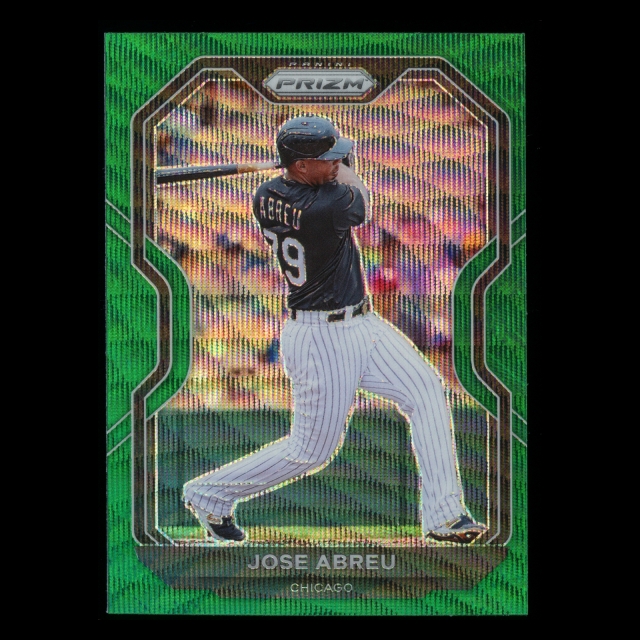 Jose Abreu 2021 Prizm Green Wave White Sox