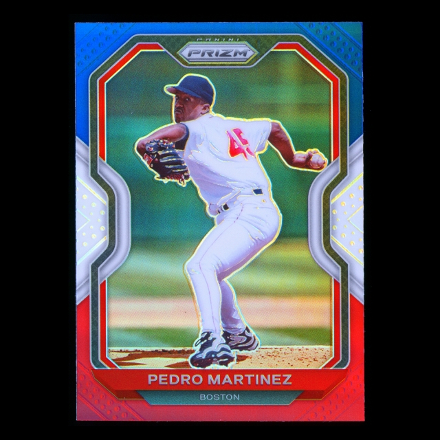 Pedro Martinez 2021 Prizm Red White & Blue Red Sox