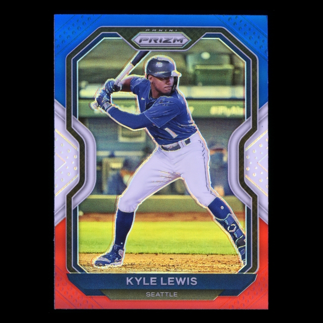 Kyle Lewis 2021 Prizm Red White & Blue Red Mariners