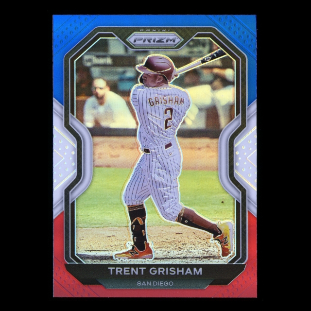 Trent Grisham 2021 Prizm Red White & Blue Red Padres