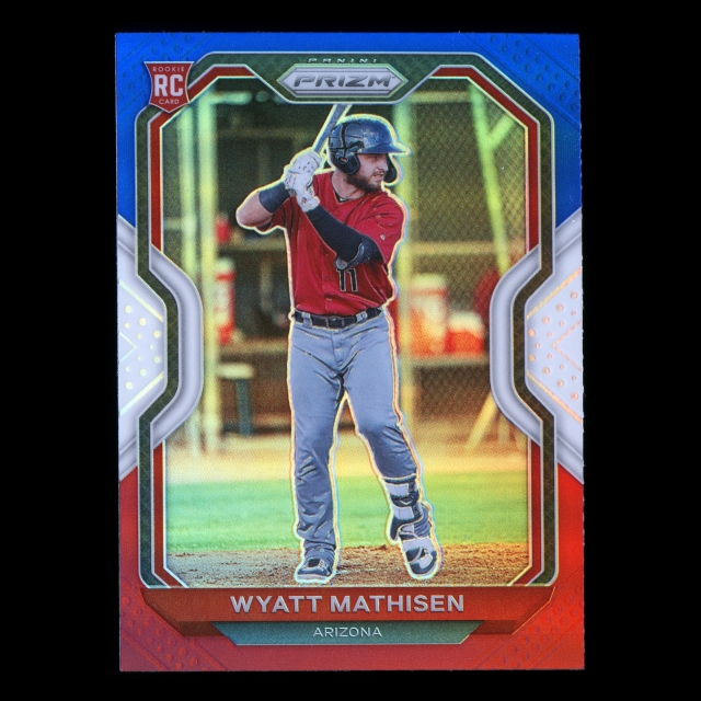 Wyatt Mathisen RC 2021 Prizm Red White & Blue Rookie Diamondbacks