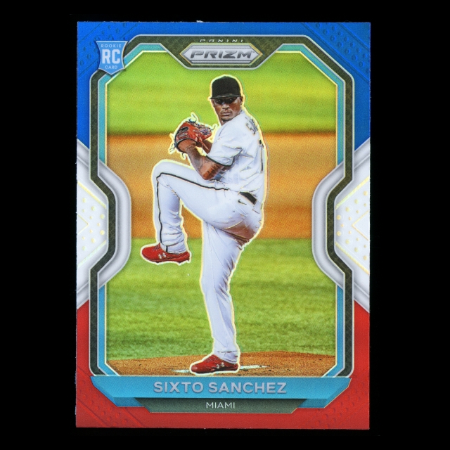 Sixto Sanchez RC 2021 Prizm Red White & Blue Rookie Marlins