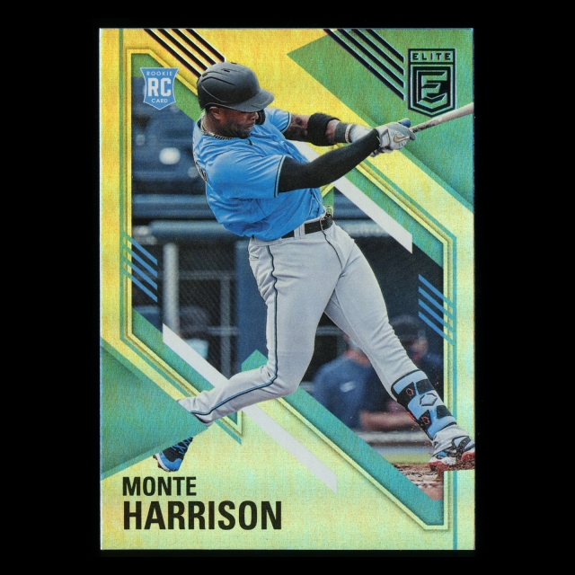 Monte Harrison RC 2021 Elite Rookie Marlins
