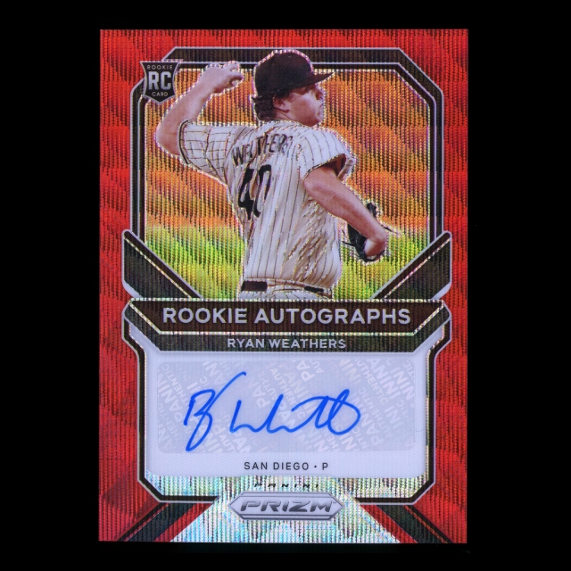 Ryan Weathers RC 2021 Prizm Red Wave Rookie Autographs Padres 41/75