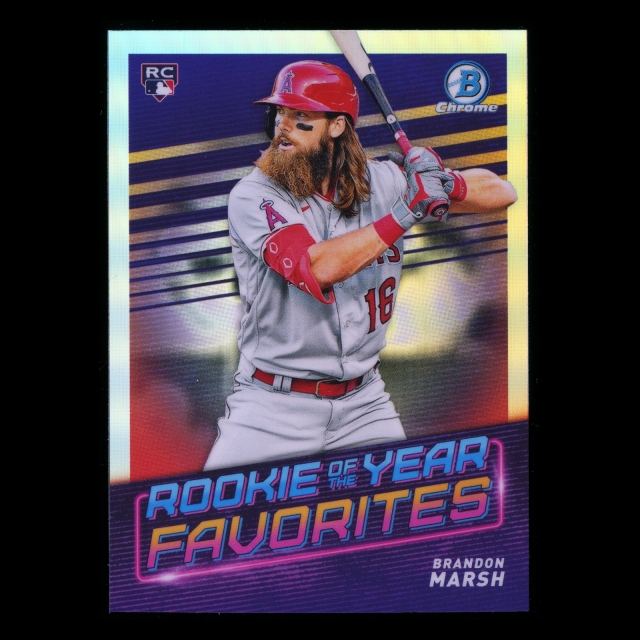 Brandon Marsh RC 2022 Bowman Chrome Rookie of the Year Favorites Angels