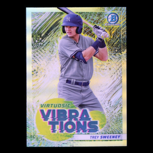 Trey Sweeney 2022 Bowman Chrome Virtuosic Vibrations Yankees