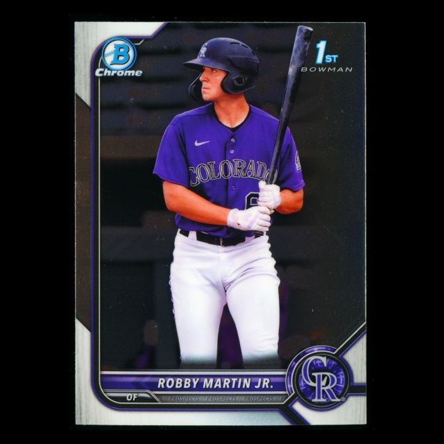 Robby Martin Jr. 2022 Bowman Chrome 1st Bowman Prospects Rockies