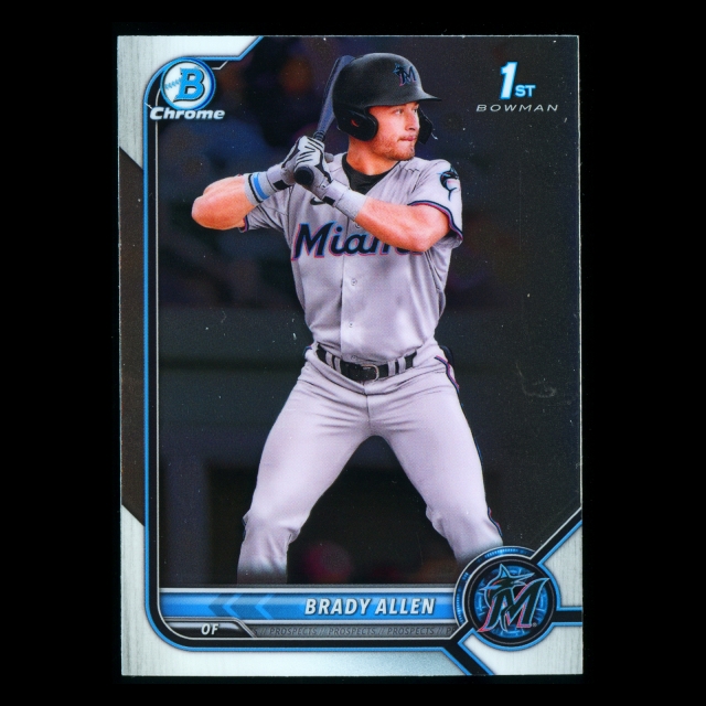 Brady Allen 2022 Bowman Chrome 1st Bowman Prospects Marlins
