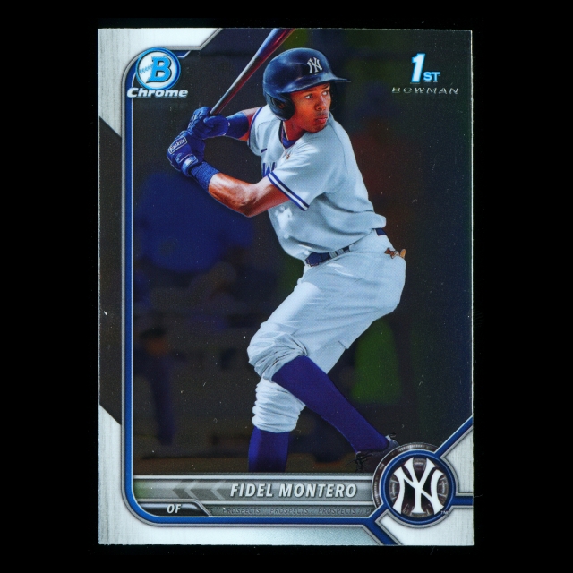 Fidel Montero 2022 Bowman Chrome 1st Bowman Prospects Yankees