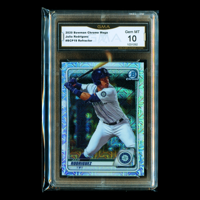 Julio Rodriguez 2020 Bowman Chrome Mega Prospects Refractor Mariners Gem MT 10
