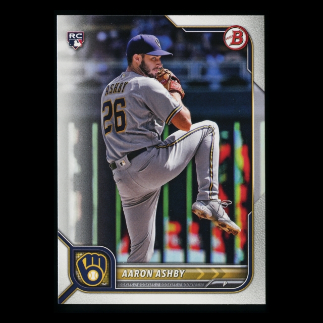 Aaron Ashby RC 2022 Bowman Rookie Brewers 