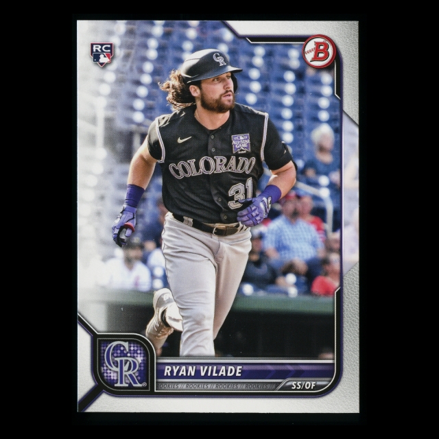 Ryan Vilade RC 2022 Bowman Rookie Rockies  