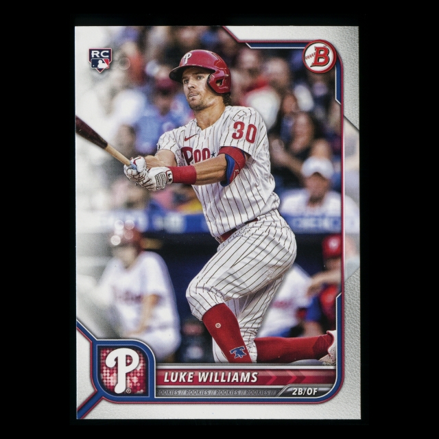 Luke Williams RC 2022 Bowman Rookie Phillies