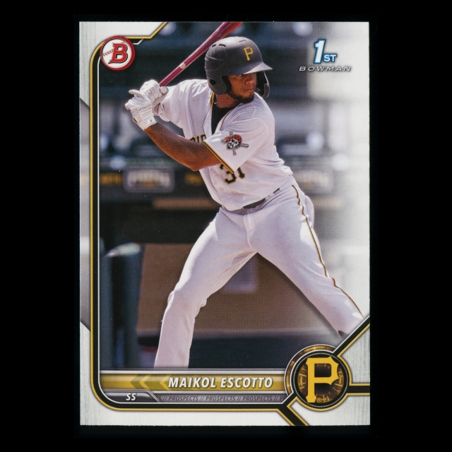 Maikol Escotto 2022 Bowman Prospects 1st Bowman Pirates