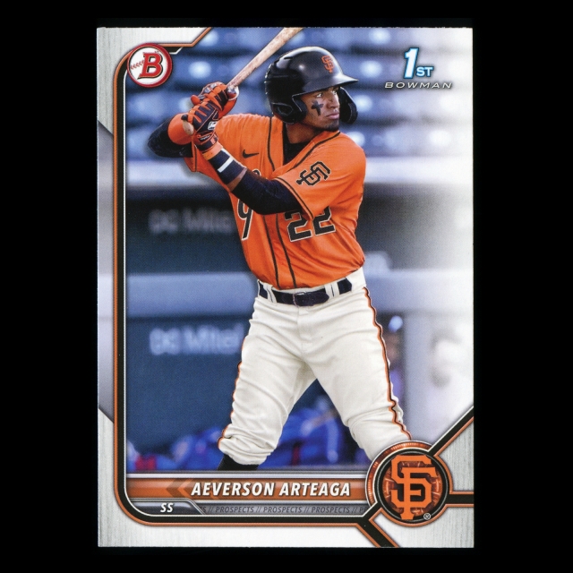 Aeverson Arteaga 2022 Bowman Prospects 1st Bowman Giants
