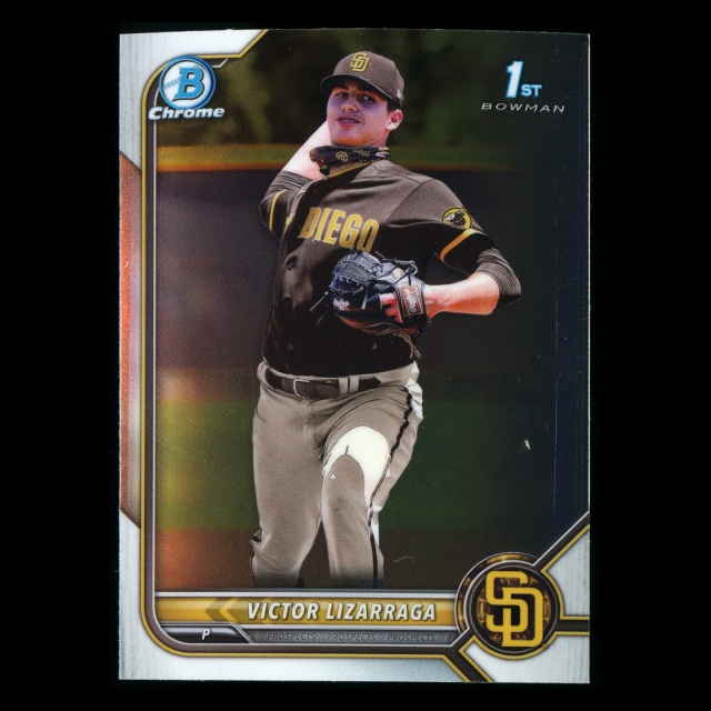 Victor Lizarraga 2022 Bowman Chrome Prospects 1st Bowman Padres