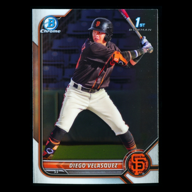 Diego Velasquez 2022 Bowman Chrome Prospects 1st Bowman Giants