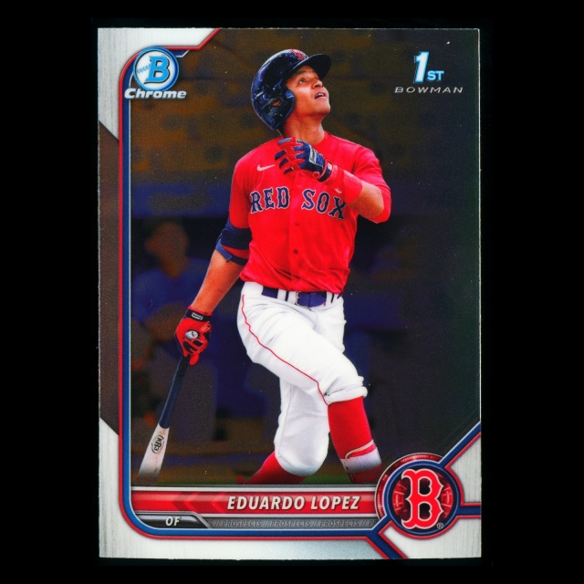 Eduardo Lopez 2022 Bowman Chrome Prospects 1st Bowman Red Sox