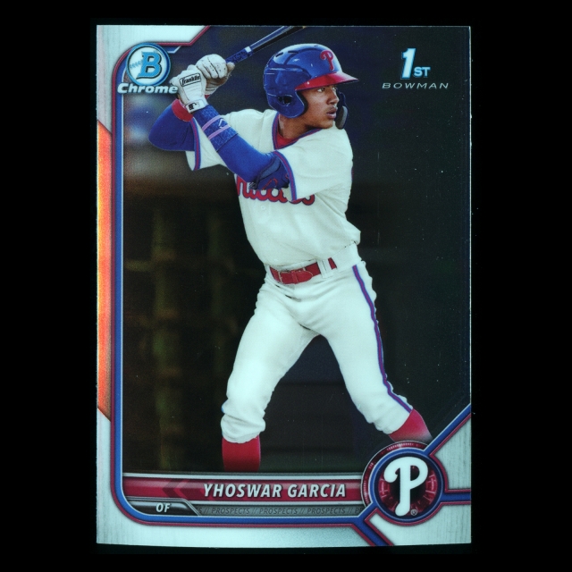Yhoswar Garcia 2022 Bowman Chrome Prospects 1st Bowman Phillies