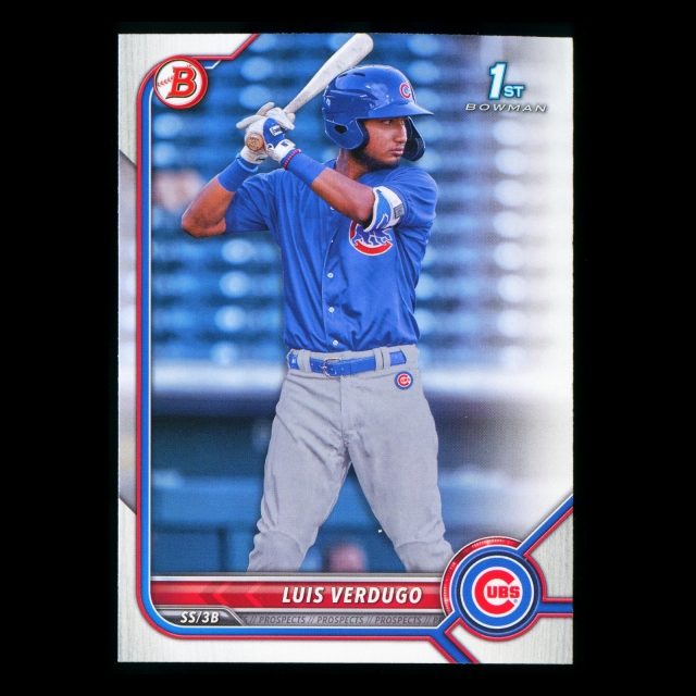 Luis Verdugo 2022 Bowman Prospects 1st Bowman Cubs