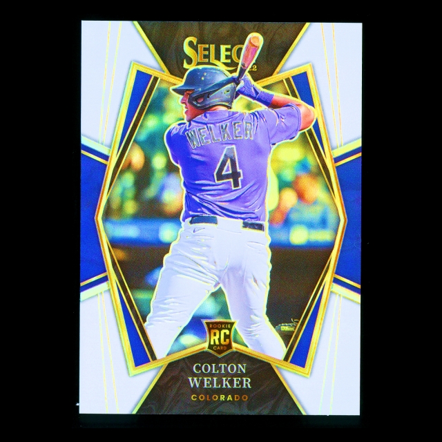 Colton Welker RC 2022 Select White Rookie Rockies 09/50