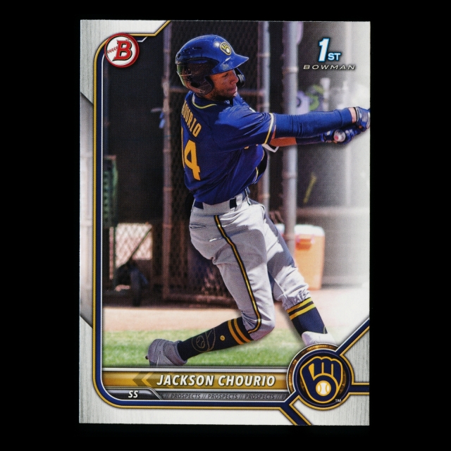 Jackson Chourio 2022 Bowman Prospects 1st Bowman Brewers