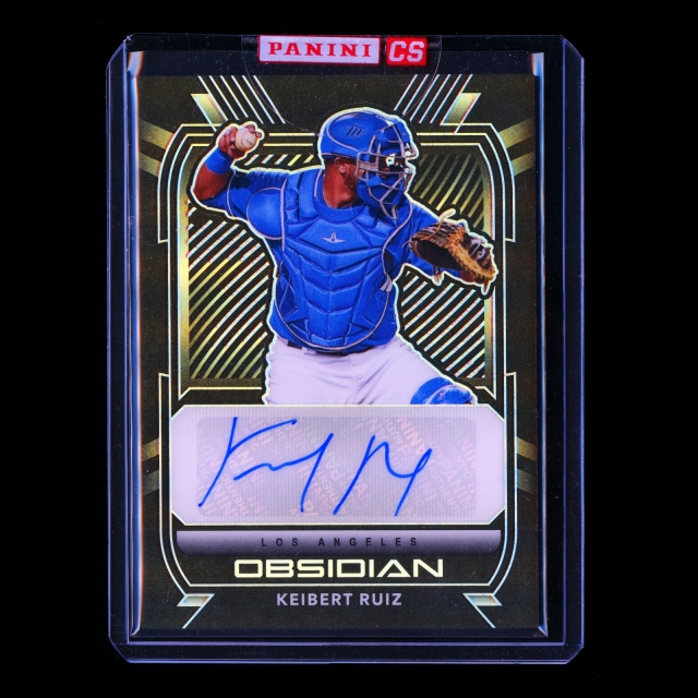 Keibert Ruiz 2021 Panini Obsidian Autographs Dodgers EXCH