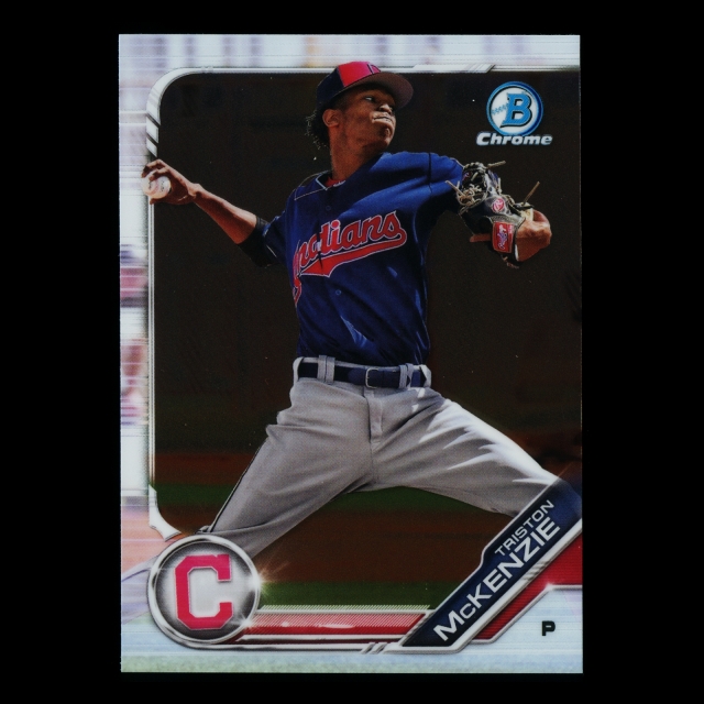 Triston McKenzie 2019 Bowman Chrome Prospects Indians