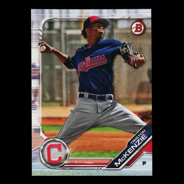 Triston McKenzie 2019 Bowman Prospects Indians