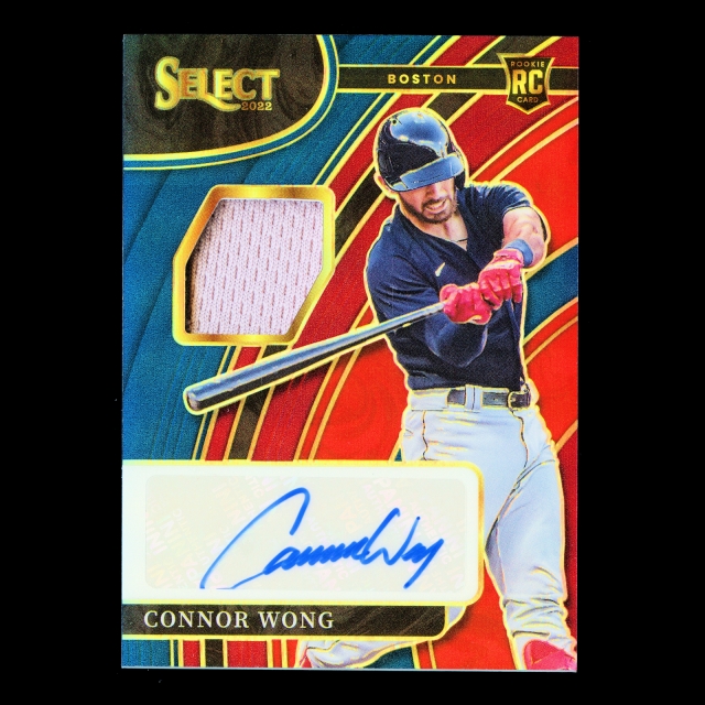 Connor Wong 2022 Select Rookie Jersey Autographs Tri-Color Red Sox 84/99