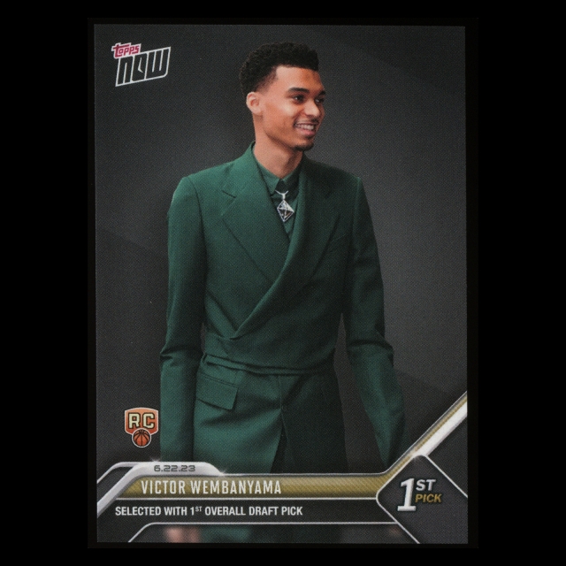 Victor Wembanyama RC 2023 Topps Now 1st Pick Rookie Spurs