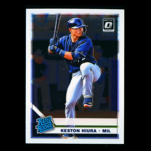Keston Hiura RR RC 2019 Donruss Optic Rookie Brewers