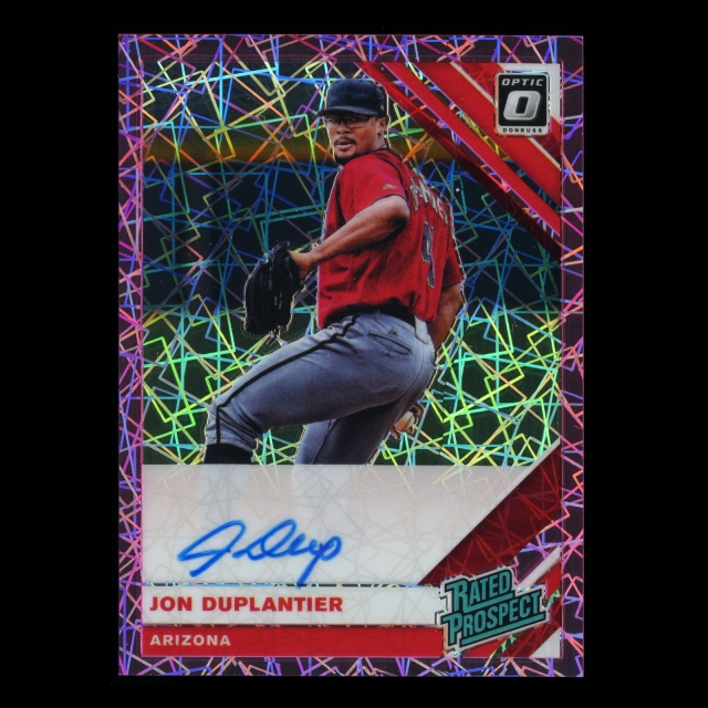 Jon Duplantier 2019 Donruss Optic Rated Prospects Signatures Pink Velocity Diamondbacks