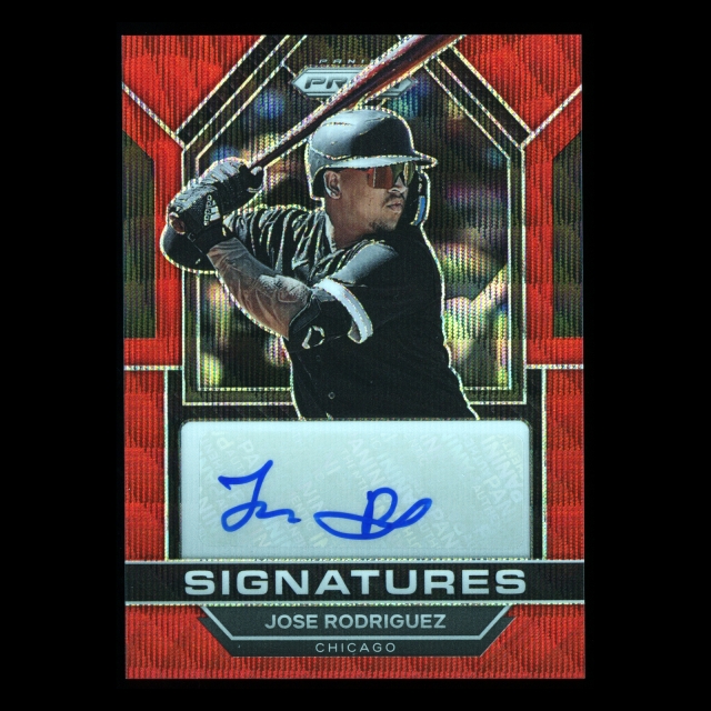 Jose Rodriguez 2023 Panini Prizm Red Wave Signatures White Sox