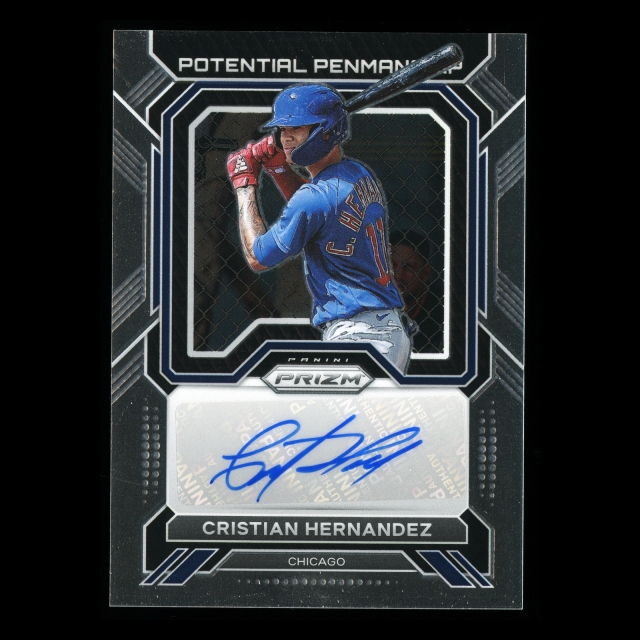Cristian Hernandez 2023 Panini Prizm Potential Penmanship Auto Cubs