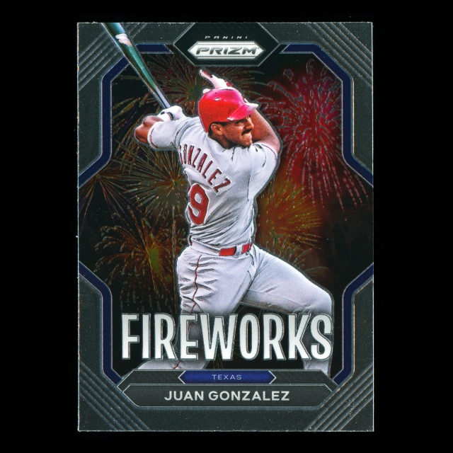 Juan Gonzalez 2023 Panini Prizm Fireworks Rangers