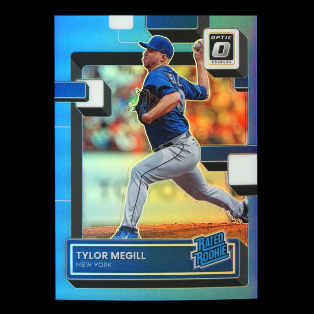 Tylor Megill RR RC 2022 Donruss Optic Carolina Blue Rated Rookie Mets 25/50