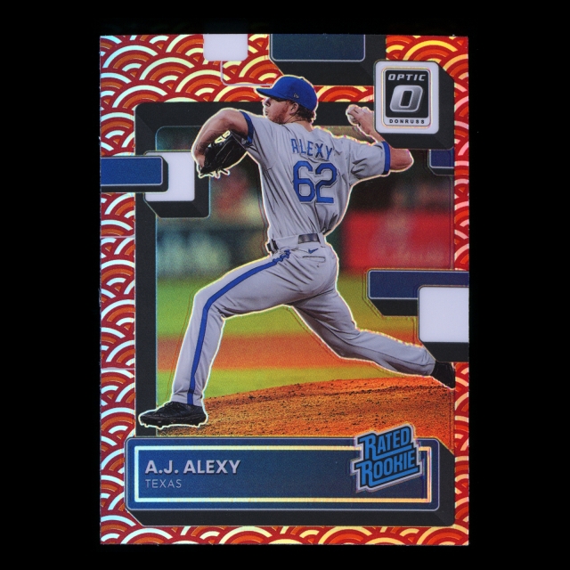 A.J. Alexy RR 2022 Donruss Optic Photon Rated Rookie Rangers SSP