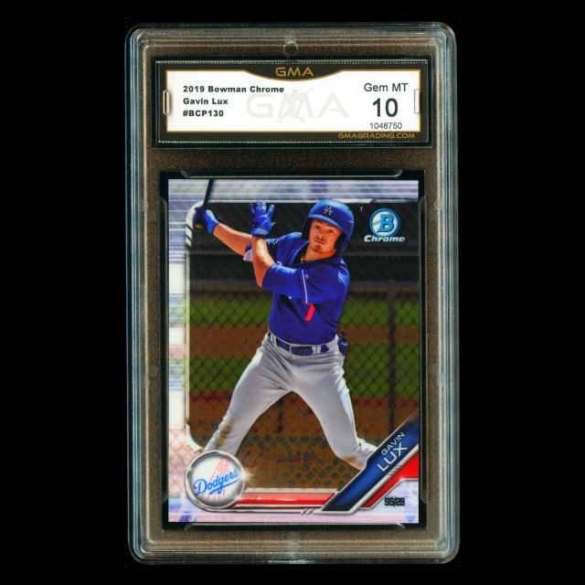 Gavin Lux 2019 Bowman Chrome Prospects Dodgers #130 Gem MT 10
