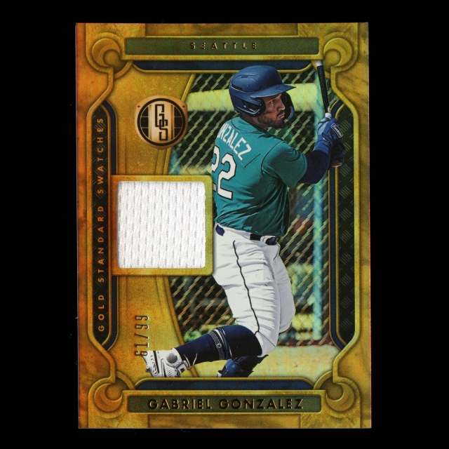 Gabriel Gonzalez 2023 Panini Chronicles Gold Standard Swatches Gold Mariners 61/99
