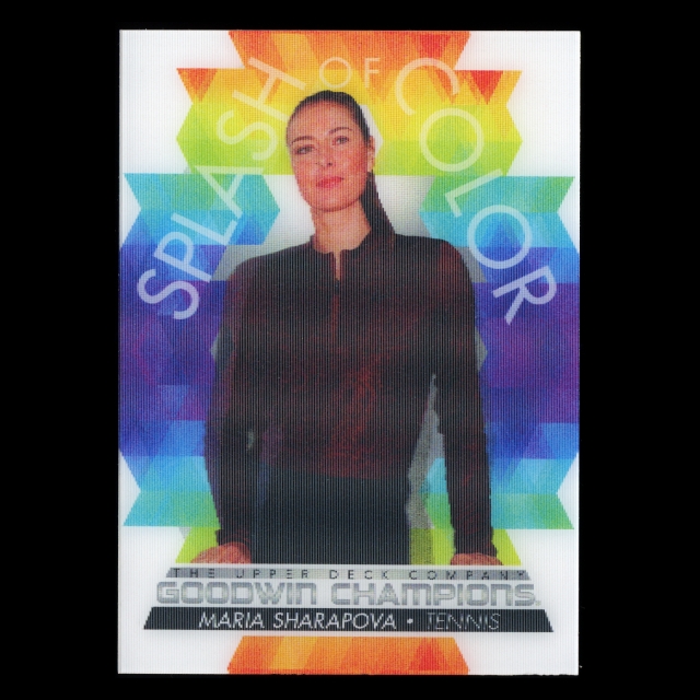 Maria Sharapova 2022 Upper Deck Goodwin Champions Splash of Color 3-D Lenticular