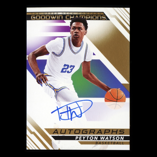 Peyton Watson 2022 Upper Deck Goodwin Champions Autographs Bruins | Nuggets