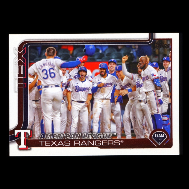 Texas Rangers 2025 Topps Team Card Rangers