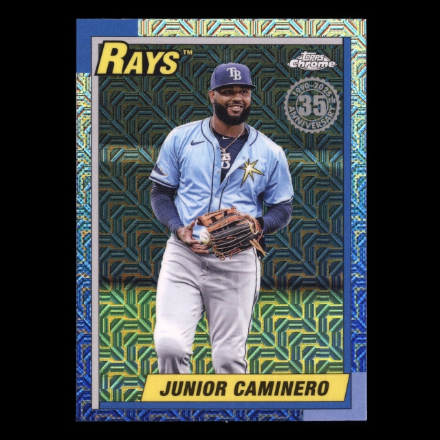 Junior Caminero 2025 Topps '90 Topps Silver Pack Chrome Retro Rays