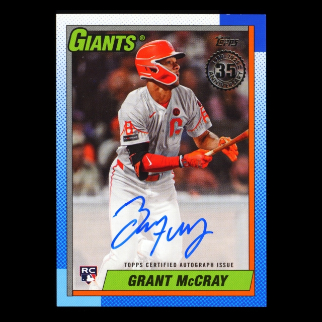 Grant McCray RC 2025 Topps '90 Topps Series 2 Retro Rookie Auto Giants