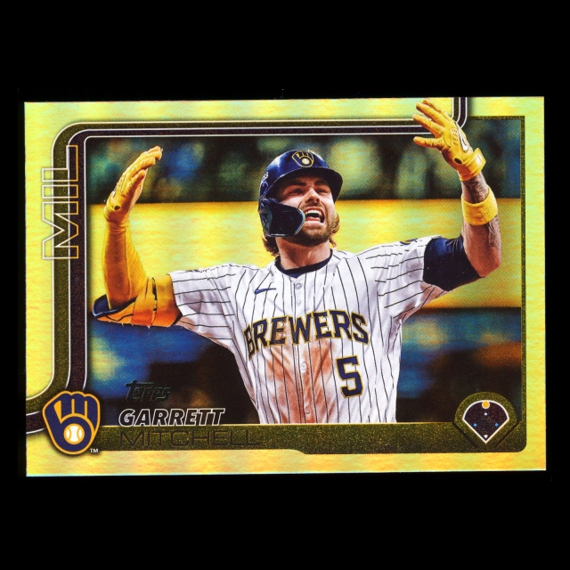 Garrett Mitchell 2025 Topps Rainbow Foil Brewers